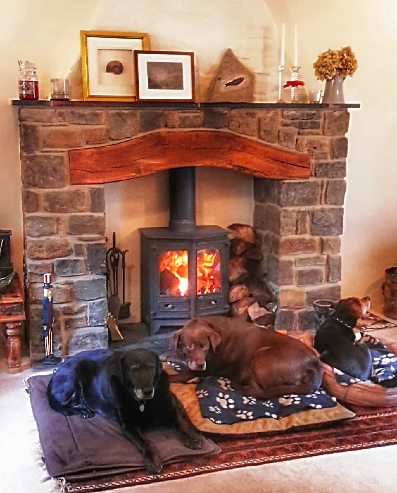 winter warm fires at country house B&B